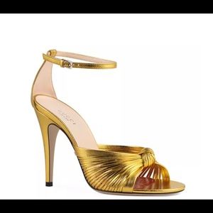 Gucci Women's Crawford Metallic Leather Sandals